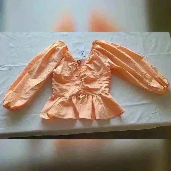 Express orange blouse size xs - Picture 2 of 16